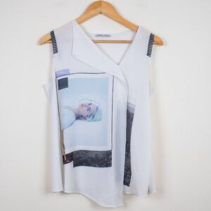 Zara Girl Photo T-Shirt Size L